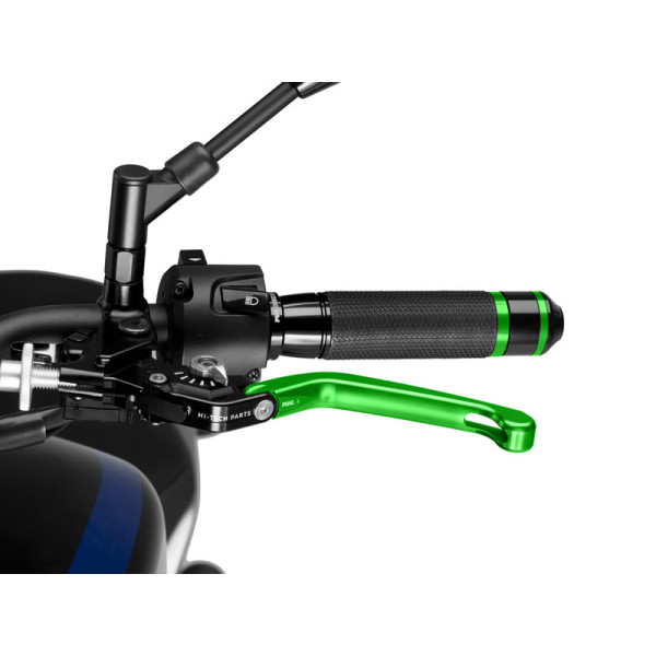 Puig Folding V3 Clutch (Green Lever With Blue Selector) Silver